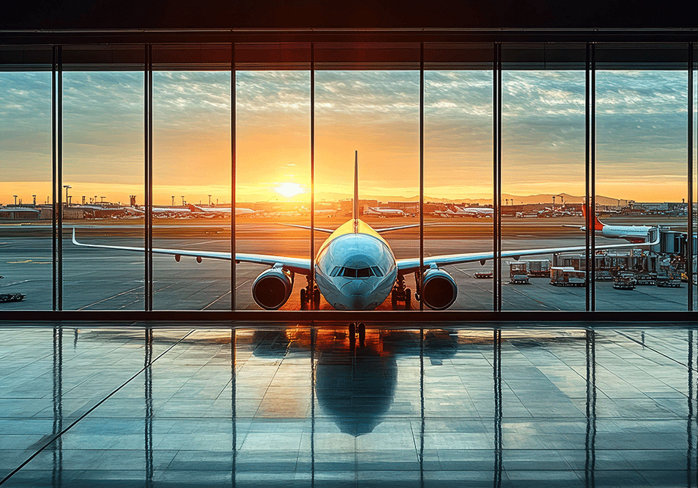 plane with cargo door open